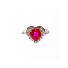 925 Sterling Silver Ruby & CZ 