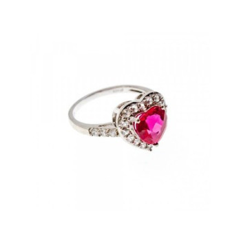 925 Sterling Silver Ruby & CZ 