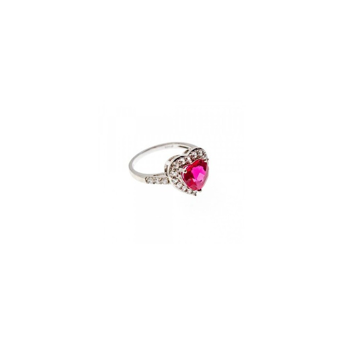 925 Sterling Silver Ruby & CZ 