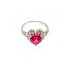 925 Sterling Silver Ruby & CZ 