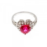 925 Sterling Silver Ruby & CZ 