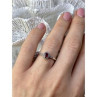 925 Sterling Silver Rubellite & White Tourmaline Ring Size 7