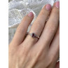 925 Sterling Silver Rubellite & White Tourmaline Ring Size 7