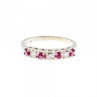 925 Sterling Silver Pink Spinel & CZ Ring Size 7