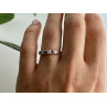 925 Sterling Silver Pink Spinel & CZ Ring Size 7