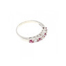 925 Sterling Silver Pink Spinel & CZ Ring Size 7