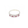 925 Sterling Silver Pink Spinel & CZ Ring Size 7