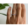 925 Sterling Silver Pink Spinel & CZ Ring Size 7