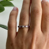 925 Sterling Silver Pink Spinel & CZ Ring Size 7