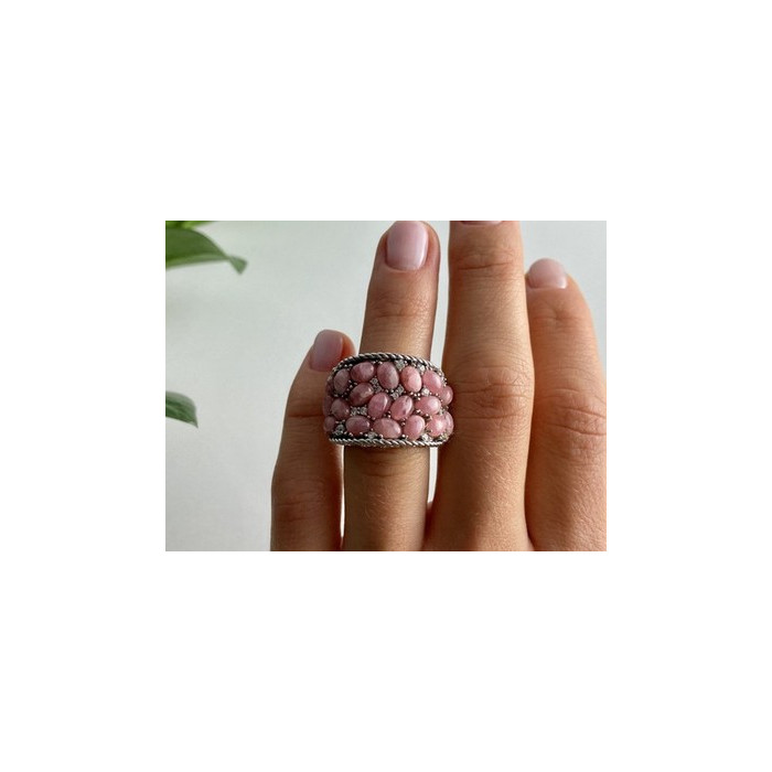 925 Sterling Silver Morganite & CZ Ring Size 5.5 Judith Ripka