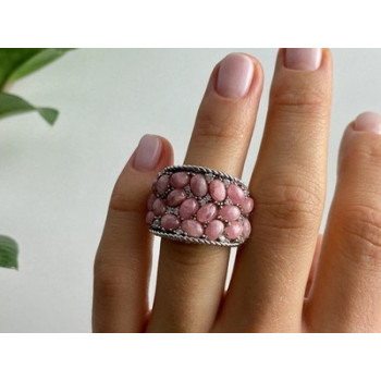 925 Sterling Silver Morganite & CZ Ring Size 5.5 Judith Ripka