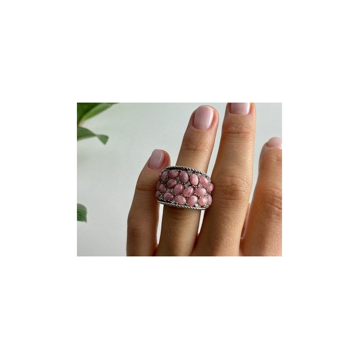 925 Sterling Silver Morganite & CZ Ring Size 5.5 Judith Ripka