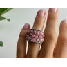 925 Sterling Silver Morganite & CZ Ring Size 5.5 Judith Ripka