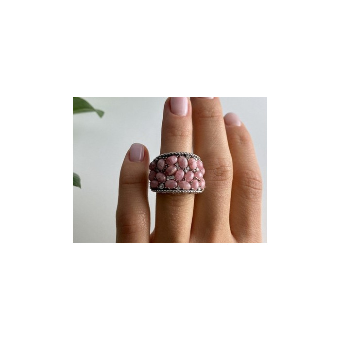 925 Sterling Silver Morganite & CZ Ring Size 5.5 Judith Ripka