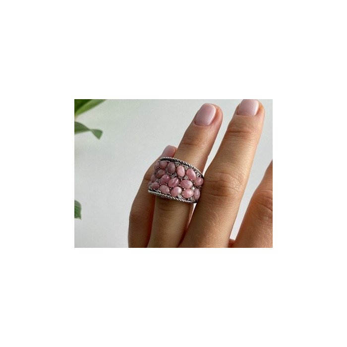 925 Sterling Silver Morganite & CZ Ring Size 5.5 Judith Ripka