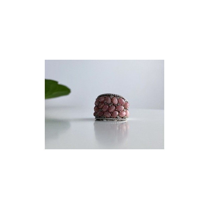 925 Sterling Silver Morganite & CZ Ring Size 5.5 Judith Ripka