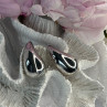 925 Sterling Silver Drop Earrings Length 1.25 Inch