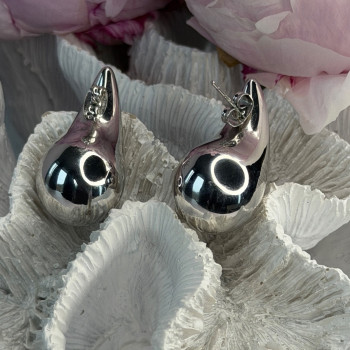 925 Sterling Silver Drop Earrings Length 1.25 Inch