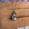 10K Yellow Gold Prasiolite & Diamond Necklace Length 18 Inch