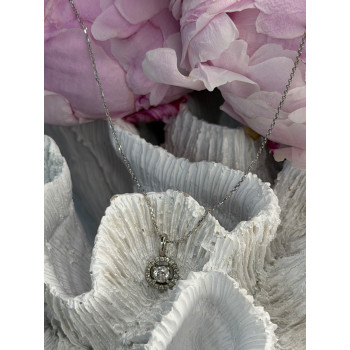 14K White Gold Diamonds tcw 0.36 ct Necklace