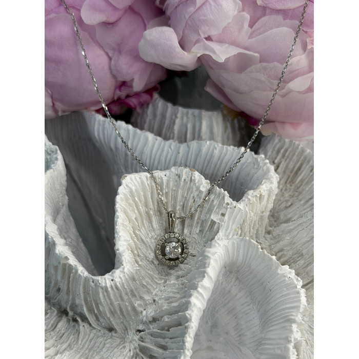 14K White Gold Diamonds tcw 0.36 ct Necklace