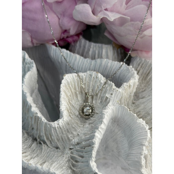 14K White Gold Diamonds tcw 0.36 ct Necklace