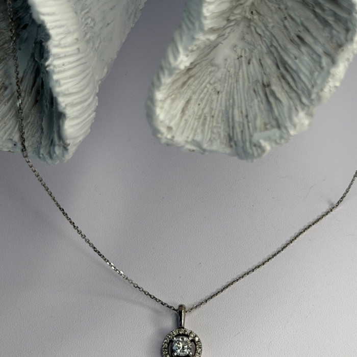 14K White Gold Diamonds tcw 0.36 ct Necklace