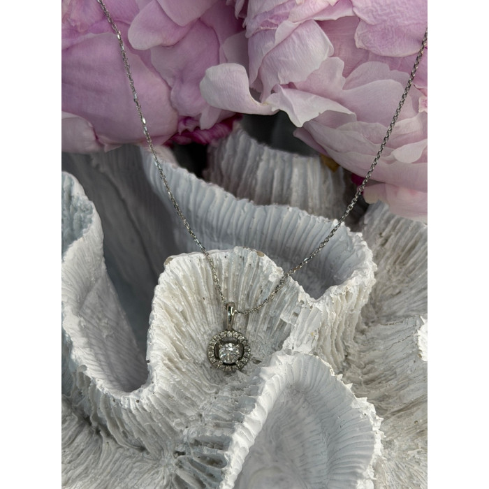 14K White Gold Diamonds tcw 0.36 ct Necklace