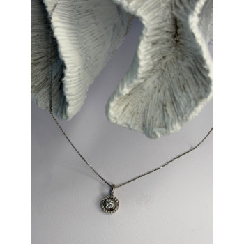 14K White Gold Diamonds tcw 0.36 ct Necklace