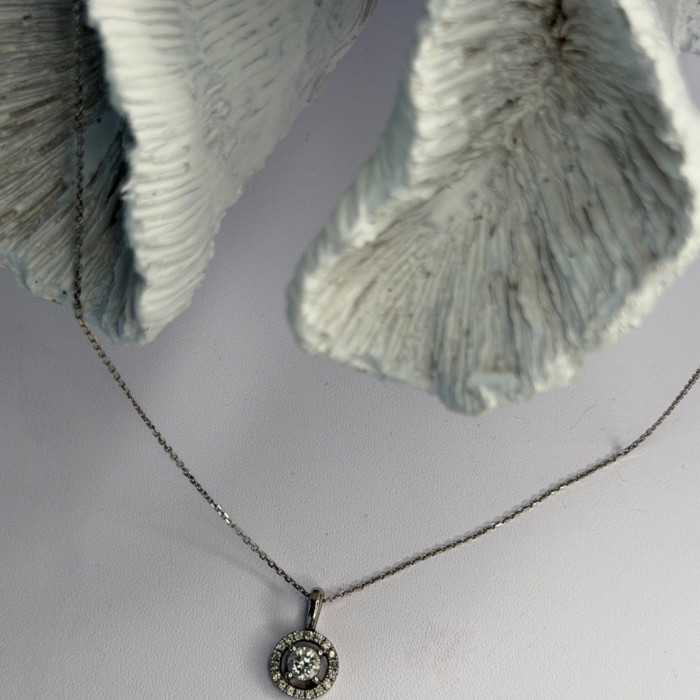 14K White Gold Diamonds tcw 0.36 ct Necklace
