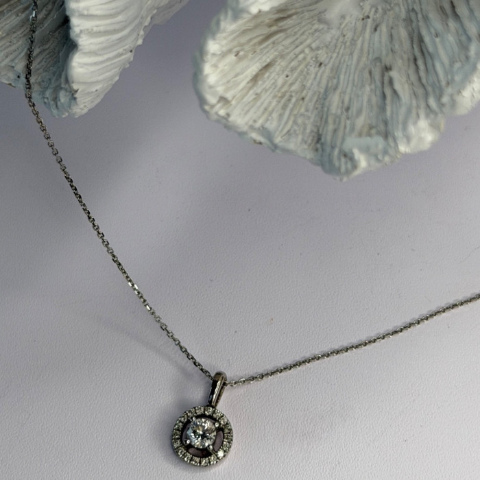14K White Gold Diamonds tcw 0.36 ct Necklace