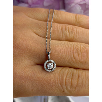 14K White Gold Diamonds tcw 0.36 ct Necklace