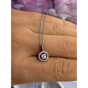 14K White Gold Diamonds tcw 0.36 ct Necklace