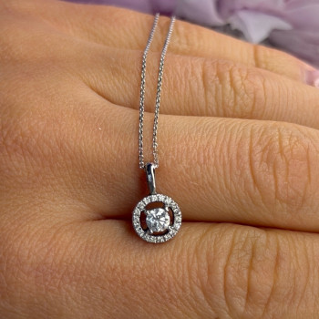 14K White Gold Diamonds tcw 0.36 ct Necklace