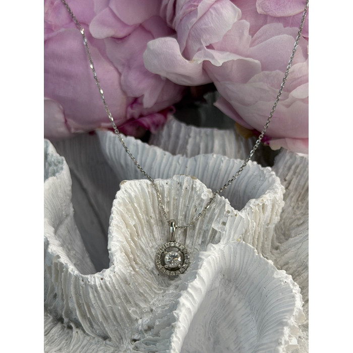 14K White Gold Diamonds tcw 0.36 ct Necklace