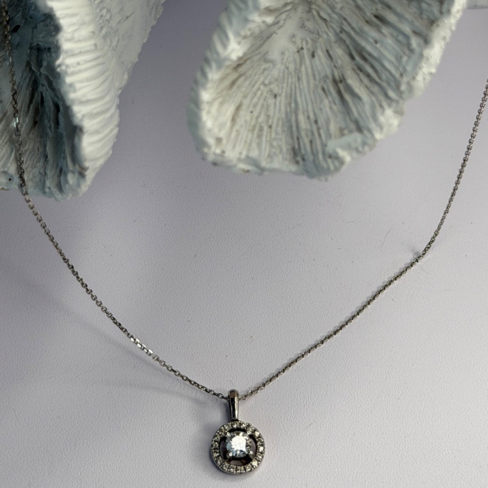 14K White Gold Diamonds tcw 0.36 ct Necklace