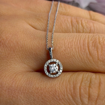 14K White Gold Diamonds tcw 0.36 ct Necklace