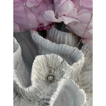 14K White Gold Diamonds tcw 0.36 ct Necklace