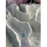 14K White Gold Pendant & 10K White Gold Chain Topaz