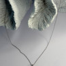 14K White Gold Topaz Pendant & 10K White Gold Chain