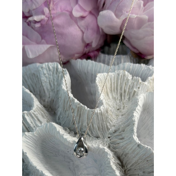 Elegant 14K White Gold Diamond 0.25 ct Necklace