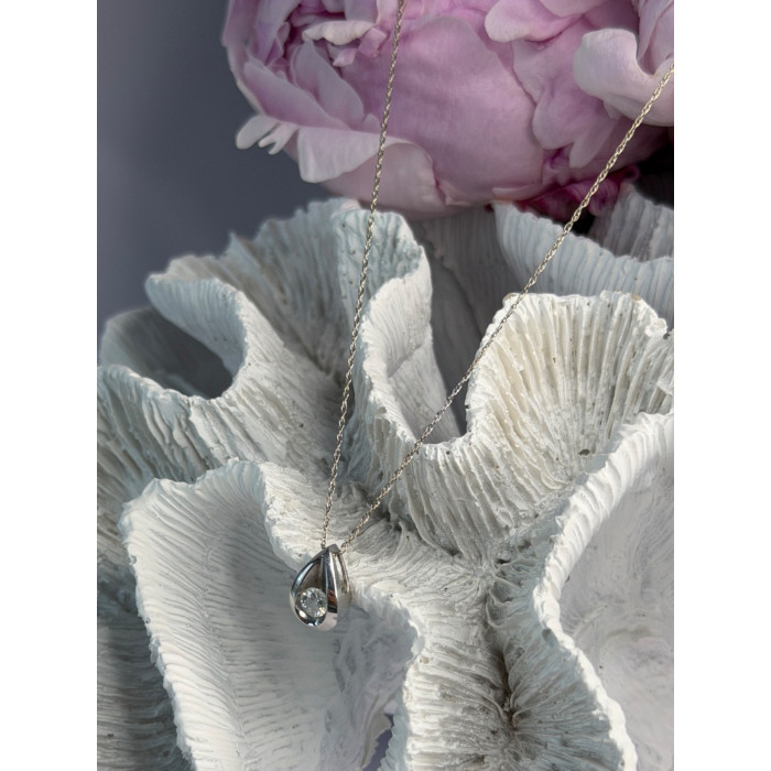 Elegant 14K White Gold Diamond 0.25 ct Necklace