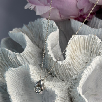 Elegant 14K White Gold Diamond 0.25 ct Necklace