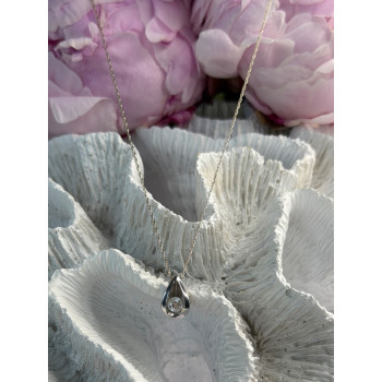 Elegant 14K White Gold Diamond 0.25 ct Necklace