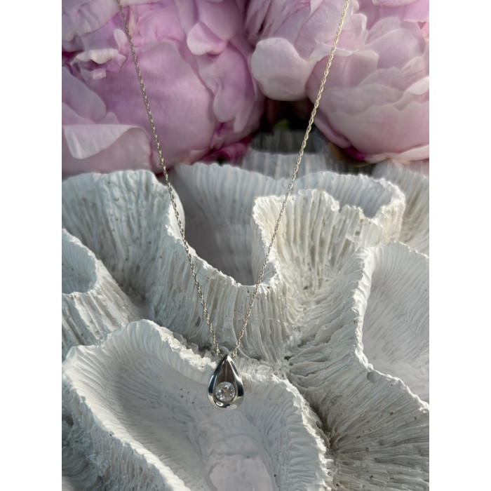 Elegant 14K White Gold Diamond 0.25 ct Necklace