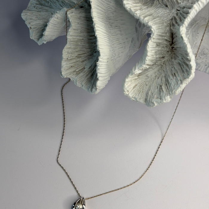 Elegant 14K White Gold Diamond 0.25 ct Necklace