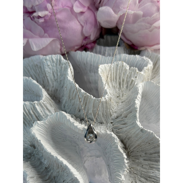 Elegant 14K White Gold Diamond 0.25 ct Necklace