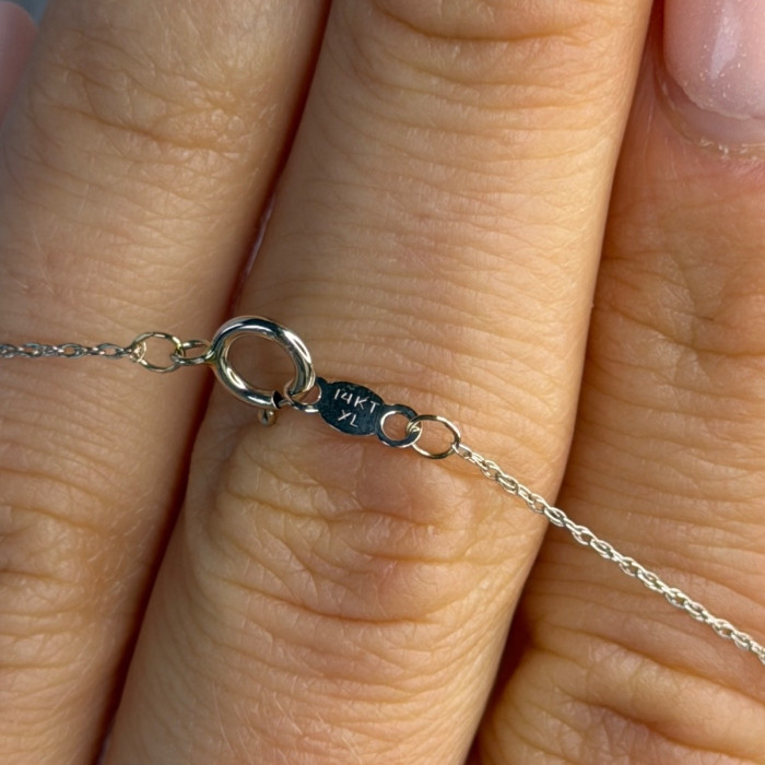 Elegant 14K White Gold Diamond 0.25 ct Necklace