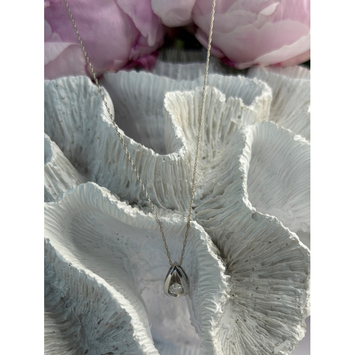 Elegant 14K White Gold Diamond 0.25 ct Necklace