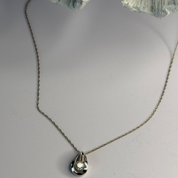 Elegant 14K White Gold Diamond 0.25 ct Necklace